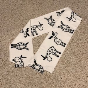 Warm fleece moose scarf